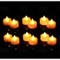12 Pcs LED Tea Light Candles | Flameless, Smokeless Diyas | Decorative Acrylic Candles for Diwali Decoration Setup for Home, Home Decor, Dhnateras, Deepawali, Festival Gifting