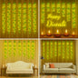 Artificial Leaf Curtain LED String Light, 200 LEDs, 8 Modes, Adjustable Brightness, Lights for Diwali Decoration, Home, Bedroom, Wedding, Party, Festive Decor