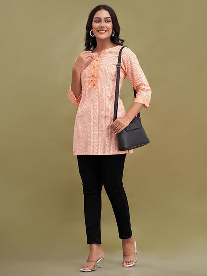 Women Cotton Printed Short Kurti | Short Kurti for Women