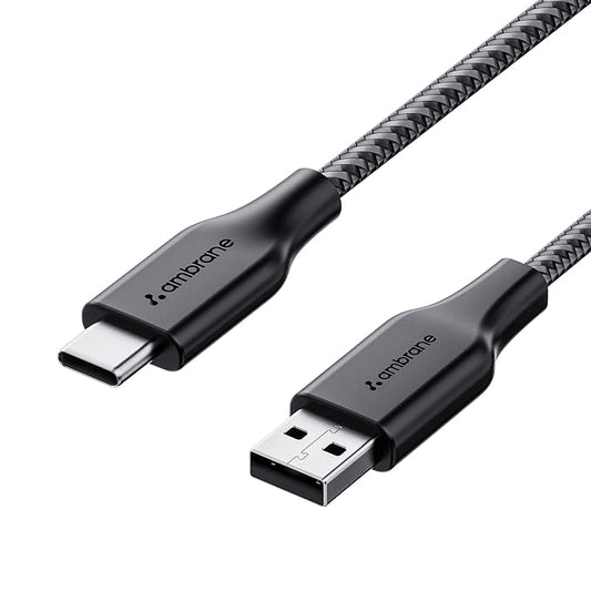 Unbreakable 3A Fast Charging 1.5m Braided Type C Cable for Smartphones, Tablets & other Type C devices
