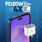 iPhone Charger Adapter 20W Type C for 17/17 Air/17 Pro/17 Pro Max iPhone 16/16 Plus/16 Pro/16 Pro Max 15/14/13/12/11 Series with PD 3.0 USB-C Fast Charging Adaptor BIS Certified