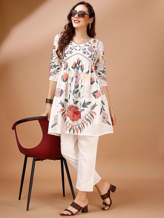 Women's Rayon Blend Solid Regular Co-ords Set