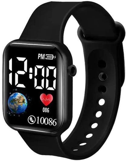 Luminous LED Display Fashionable Children Kids Digital Watches Waterproof Sports Square Electronic Led Watch for Kids Boy Baby Girls Digital Watch for Kids