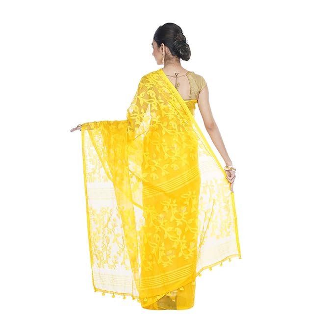 HANDLOOMS Dhakai Jamdani (Soft) Handloom Women's Cotton Saree