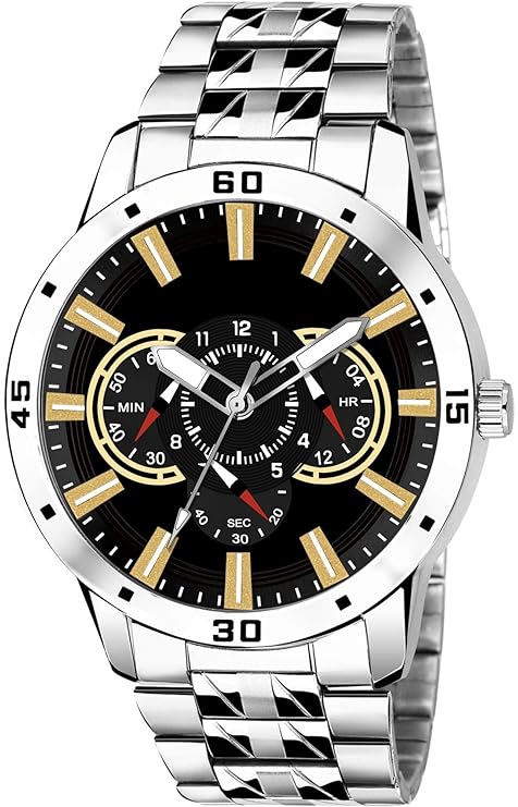 Stainless Steel Chain Shiny Attractive Silver Stylish Pattern dial Analog Watch