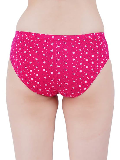 Womens Cotton Printed Panty Combo, Multi Colour (Pack of 5), Inner Elastic