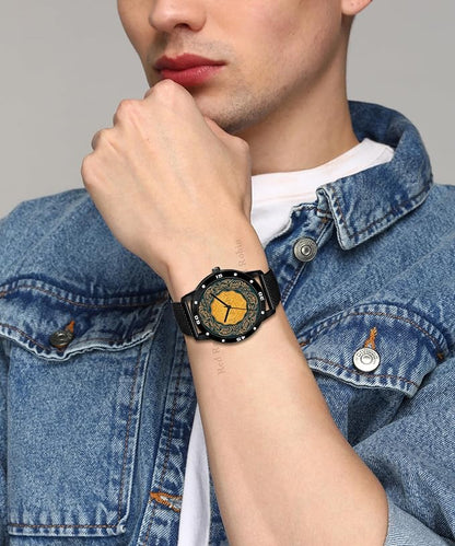 Gadgets World Analog Stylish Silicon Rubber Strap Wrist Watch for Men and Boys, Pack of 1